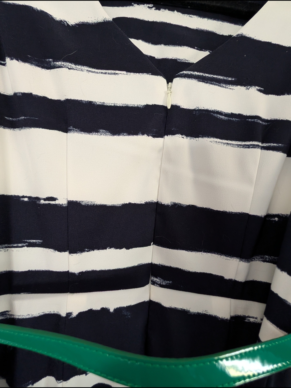 Dress Barn Striped Navy and White Sleeveless Sheath Dress Size 10 - Picture 7 of 10